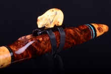 Yellow Cedar Burl Native American Flute, Minor, Mid G-4, #H27D (10)